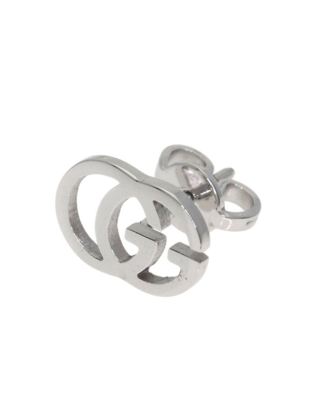 Gucci GG Running Single Earrings 18k White Gold